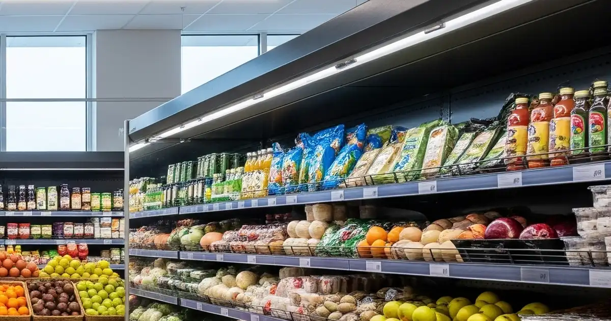 スーパーマーケットの内装